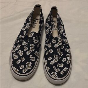 Keds Navy Floral Daisy Slip-On Flats